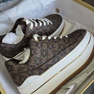 MK Signature Brown Platform Sneakers for Men